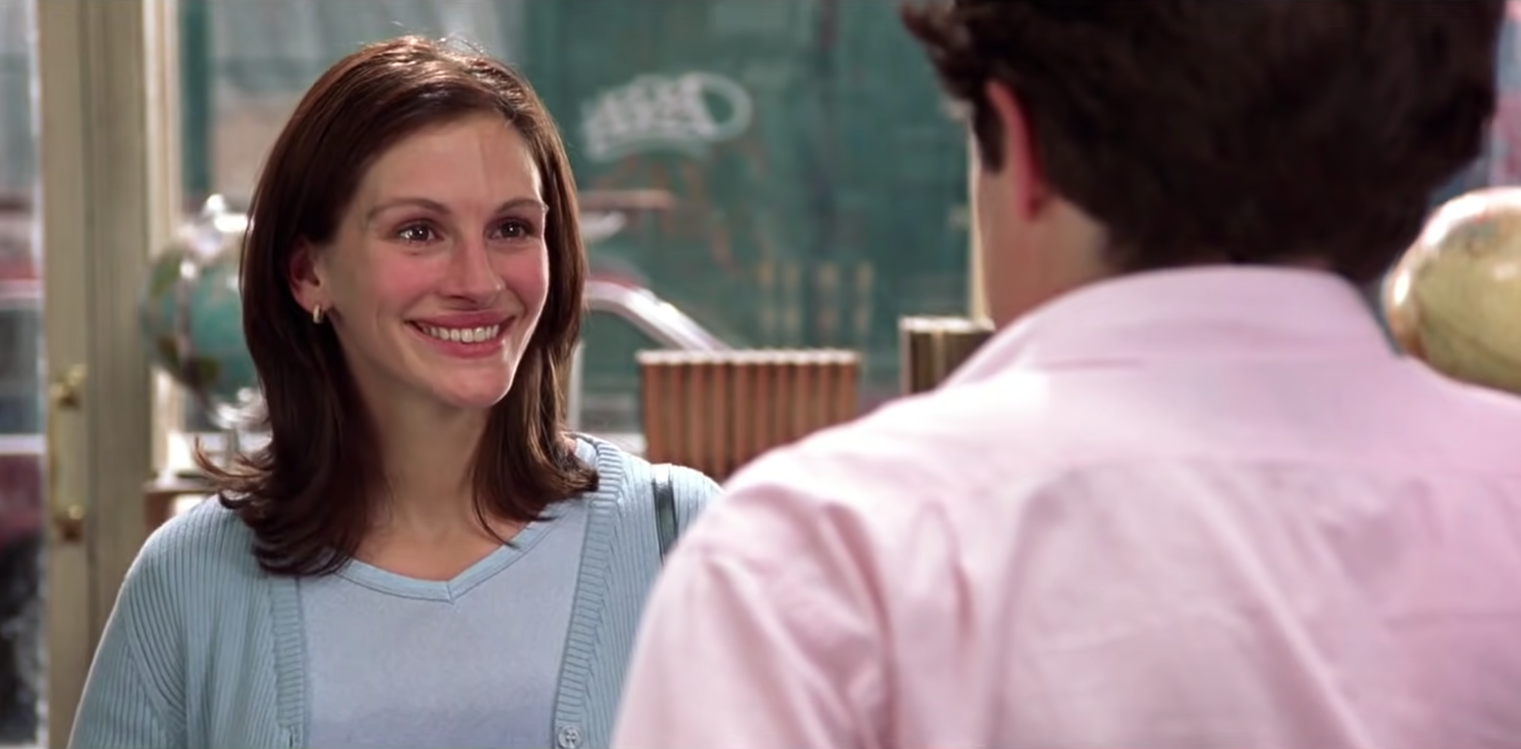 Julia Roberts playing a famous actress in the end scene of "Notting Hill"