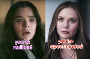 Kate Bishop is resilient, and Wanda Maximoff is open-minded