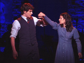 Jonathan Groff and Lea Michele in the original production of &quot;Spring Awakening&quot;