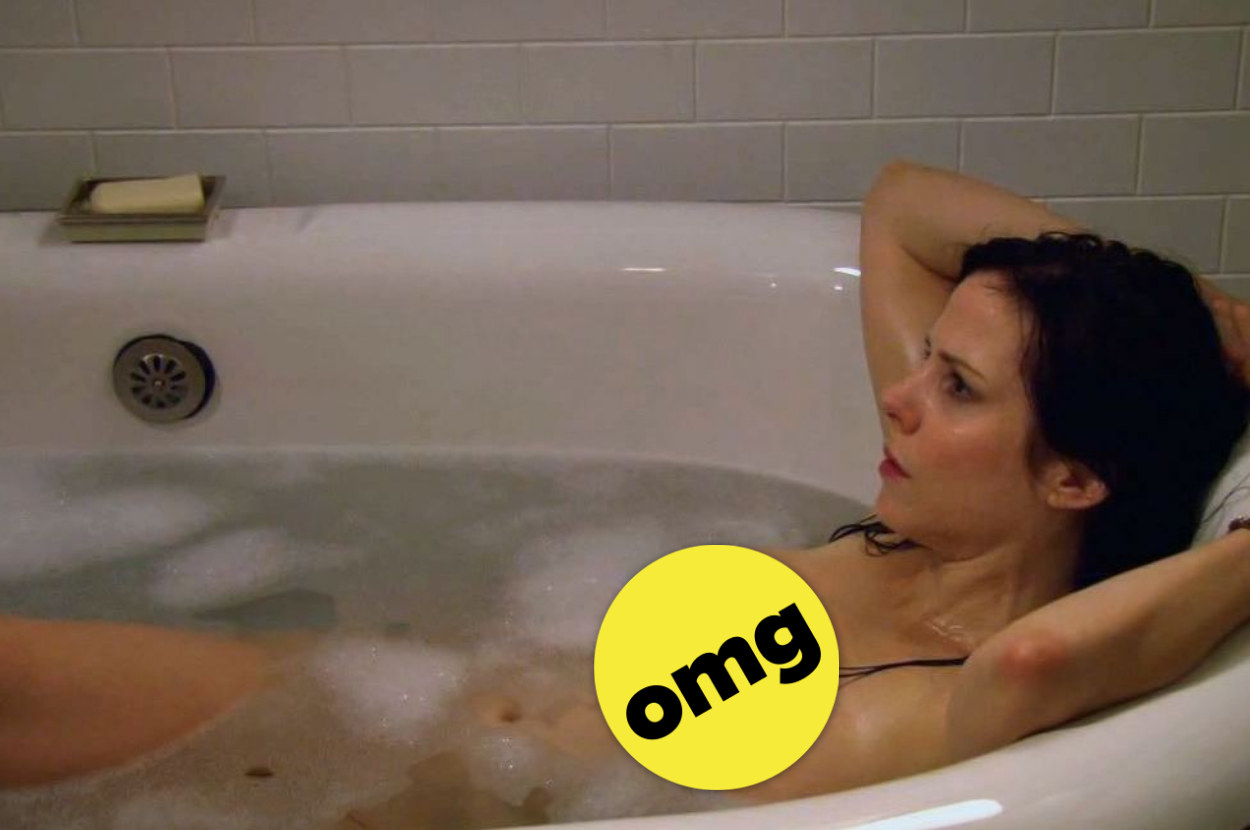 Mary-Louise Parker in a bathtub
