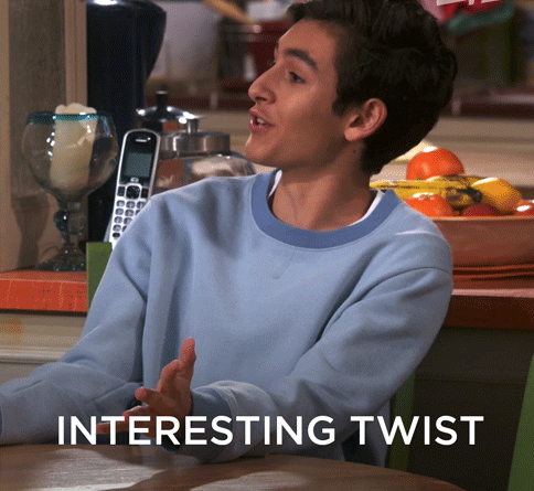 Alex from &quot;One Day at a Time&quot; saying, &quot;Interesting twist.&quot;