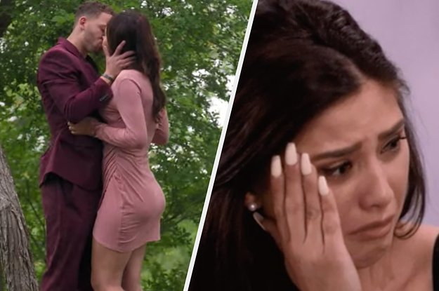 Jake and Rae kissing and April crying