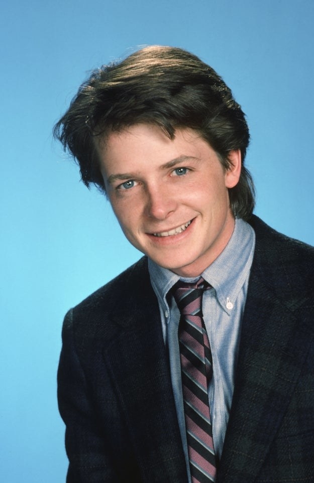 Michael J. Fox poses for a promotional photo as Alex P. Keaton