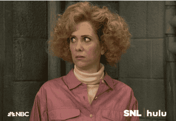 Kristin Wiig making a &quot;yikes&quot; face