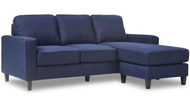 the blue sectional couch