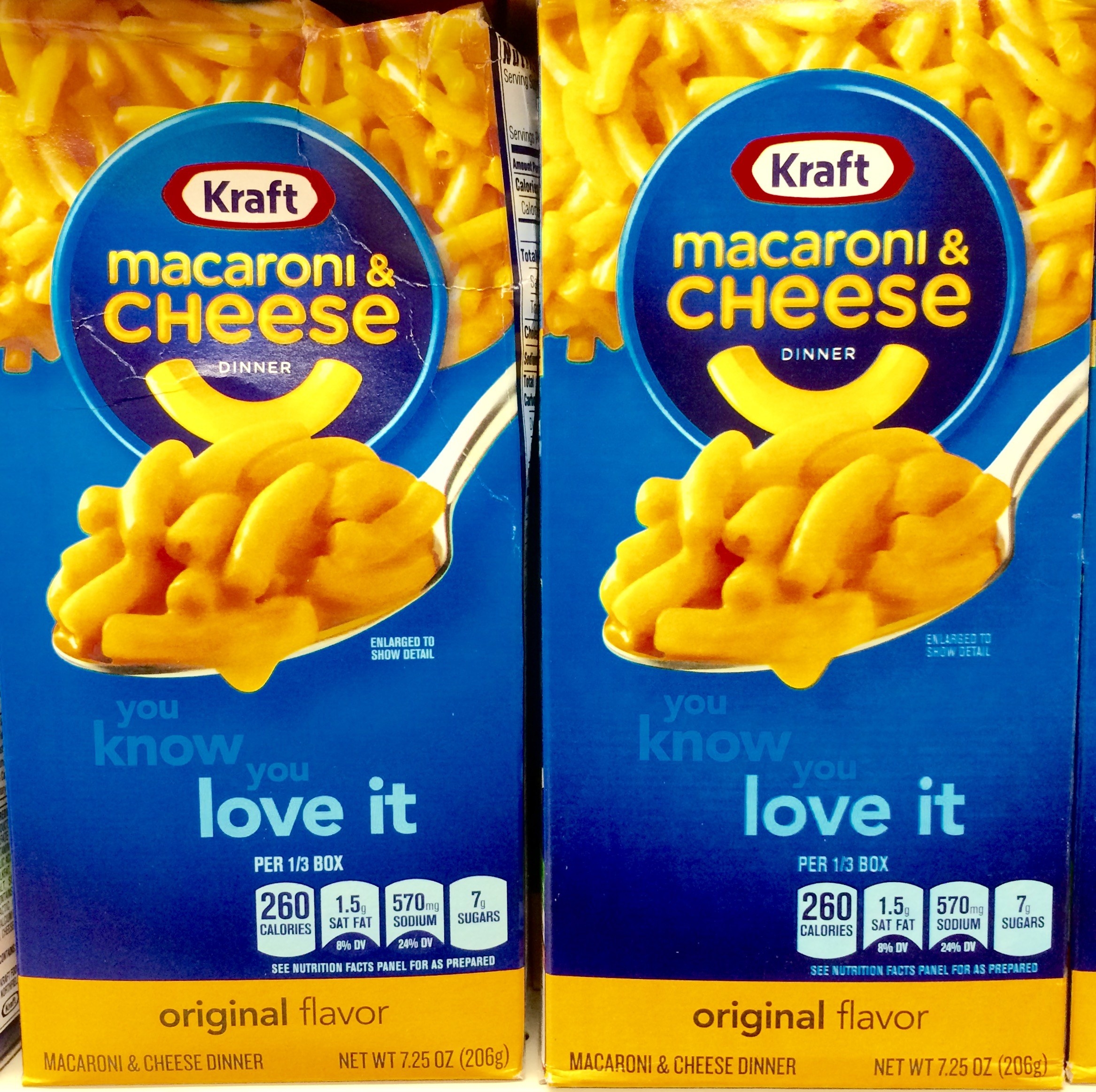 Two boxes of Kraft mac &#x27;n&#x27; cheese