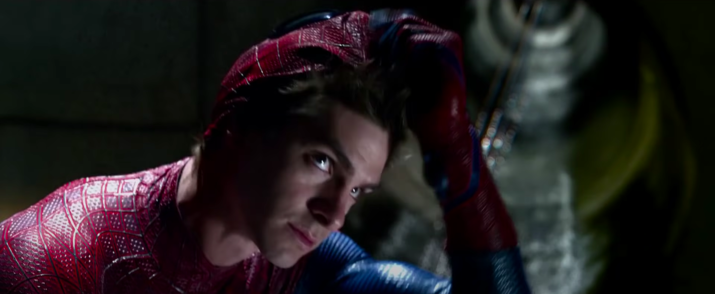 Andrew Garfield taking off this Spider-Man mask