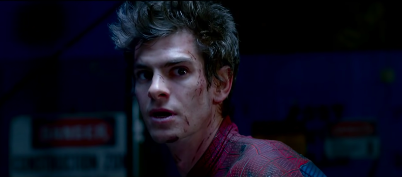 close up of Spider-Man without his mask on