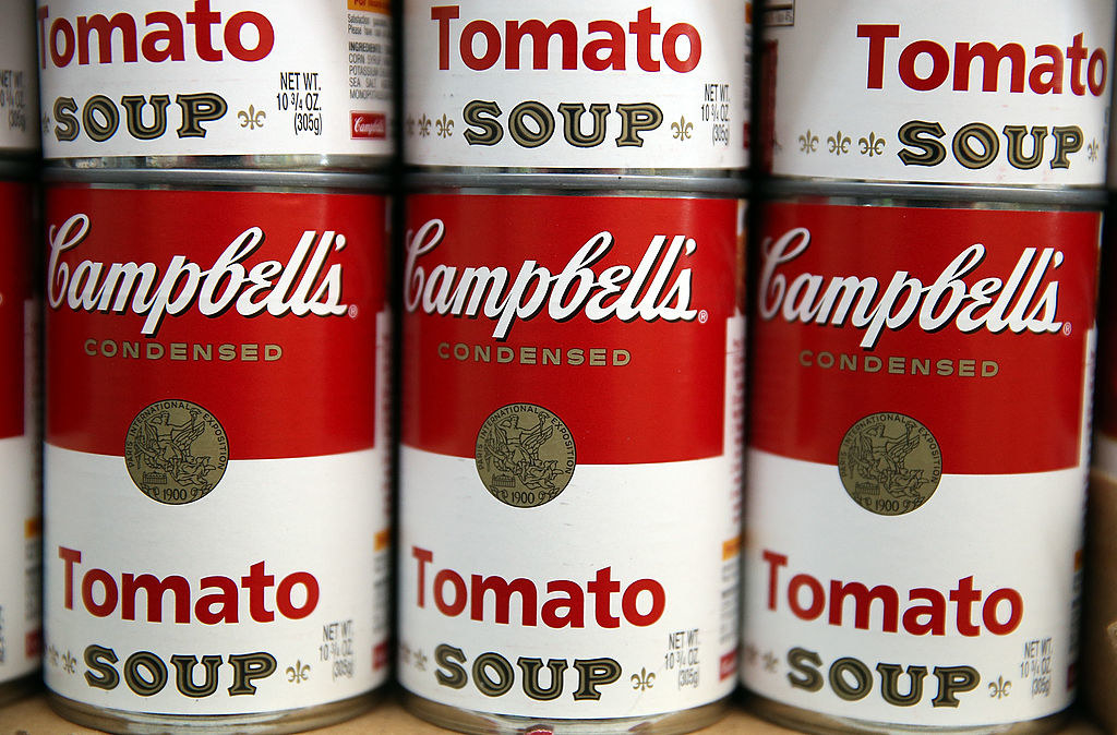 Cans of Campbell&#x27;s tomato soup