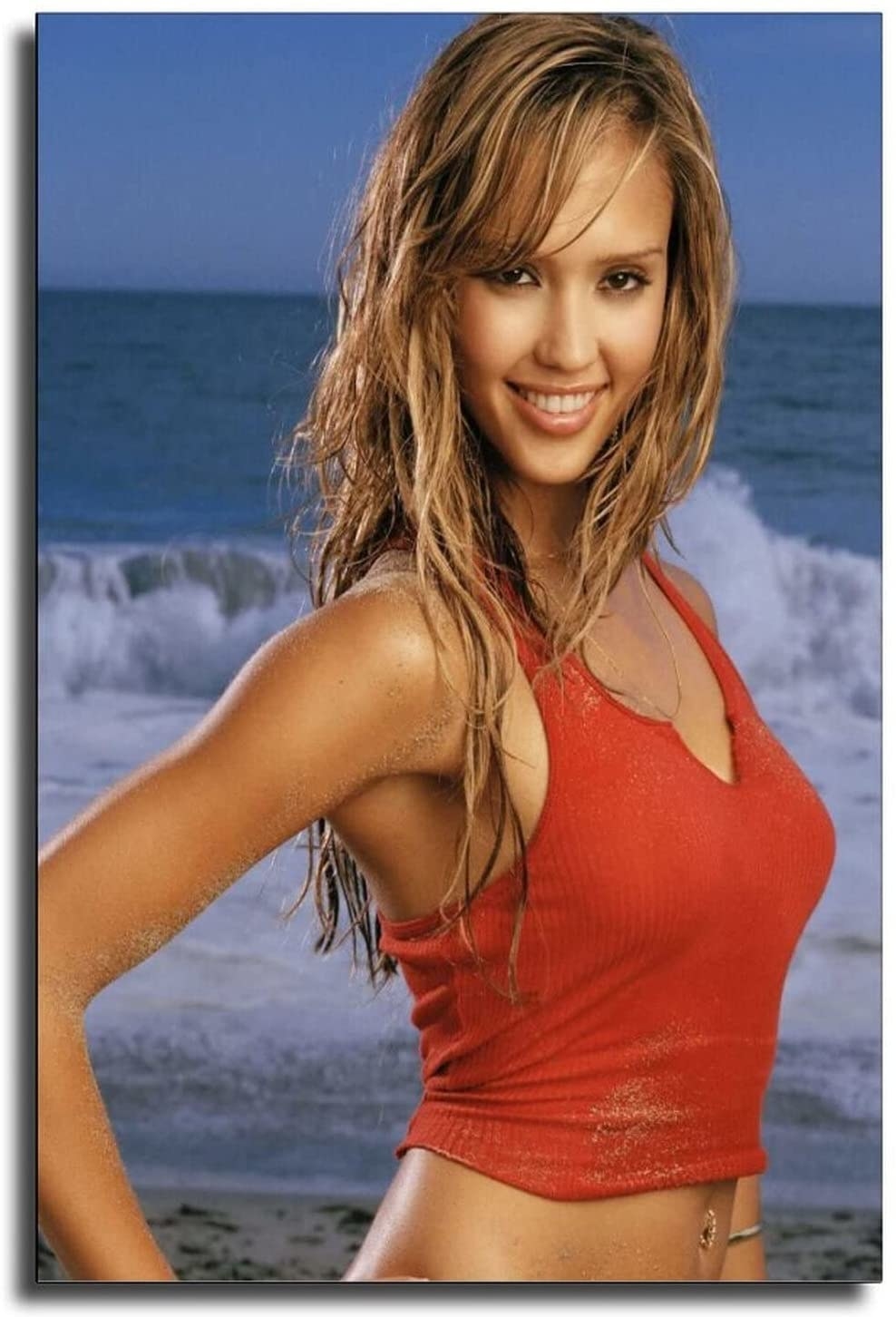 A picture of Jessica Alba at the beach