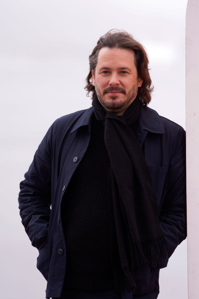 close up of Edgar Wright leaning on a wall