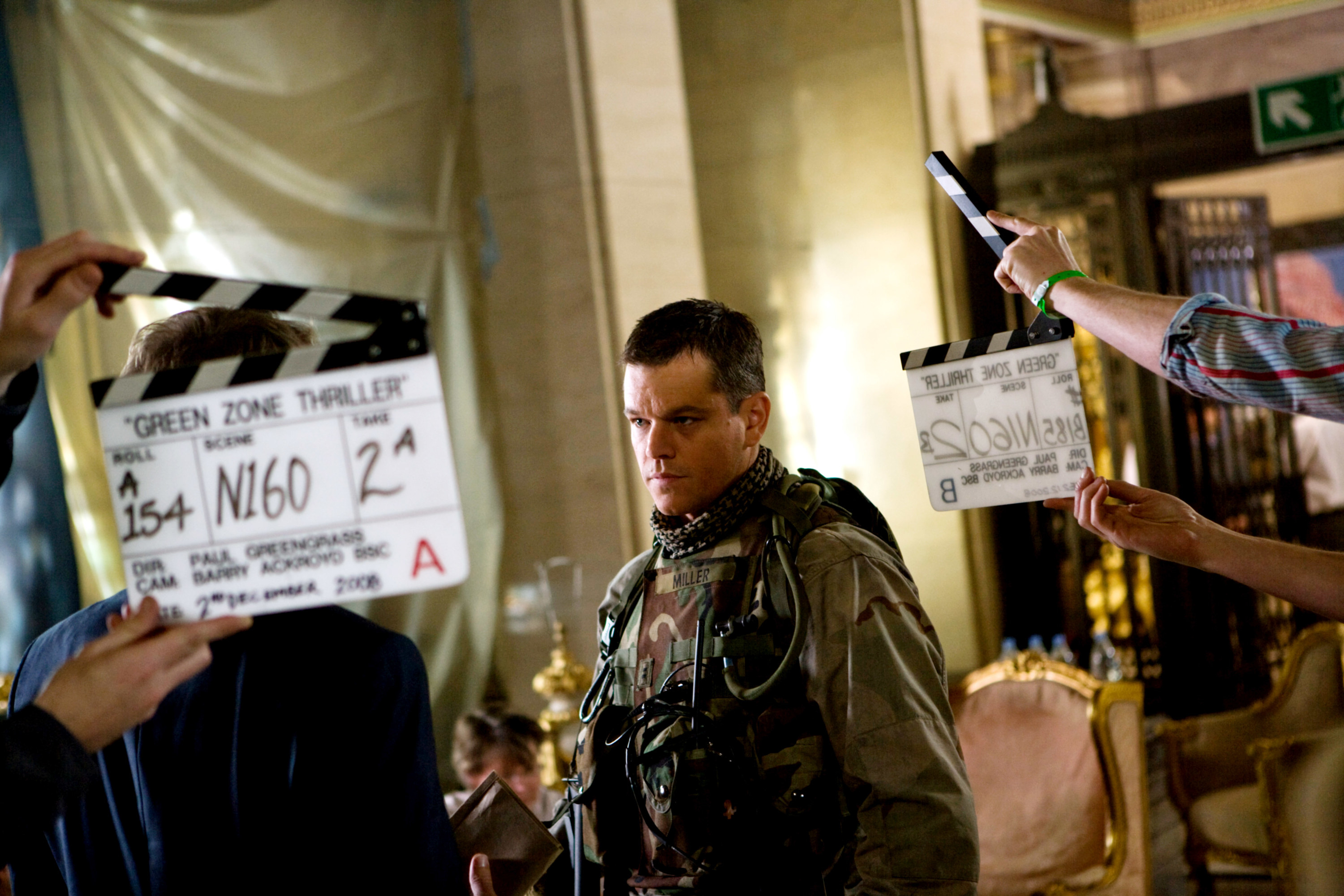 Matt Damon on the set of &quot;Green Zone.&quot;