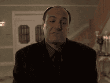 GIF tony soprano staring