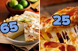 key lime pie and pizza