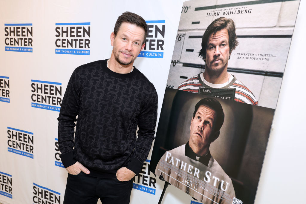 Mark Wahlberg smiles at a Sheen Center event