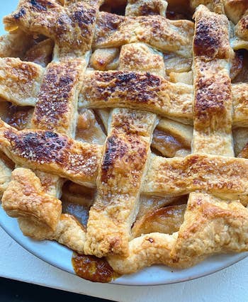 a homemade apple pie