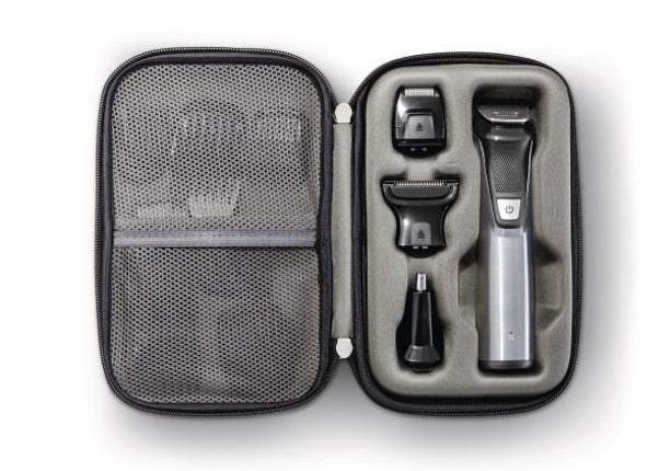 An image of a beard and body trimmer set with 25 pieces included