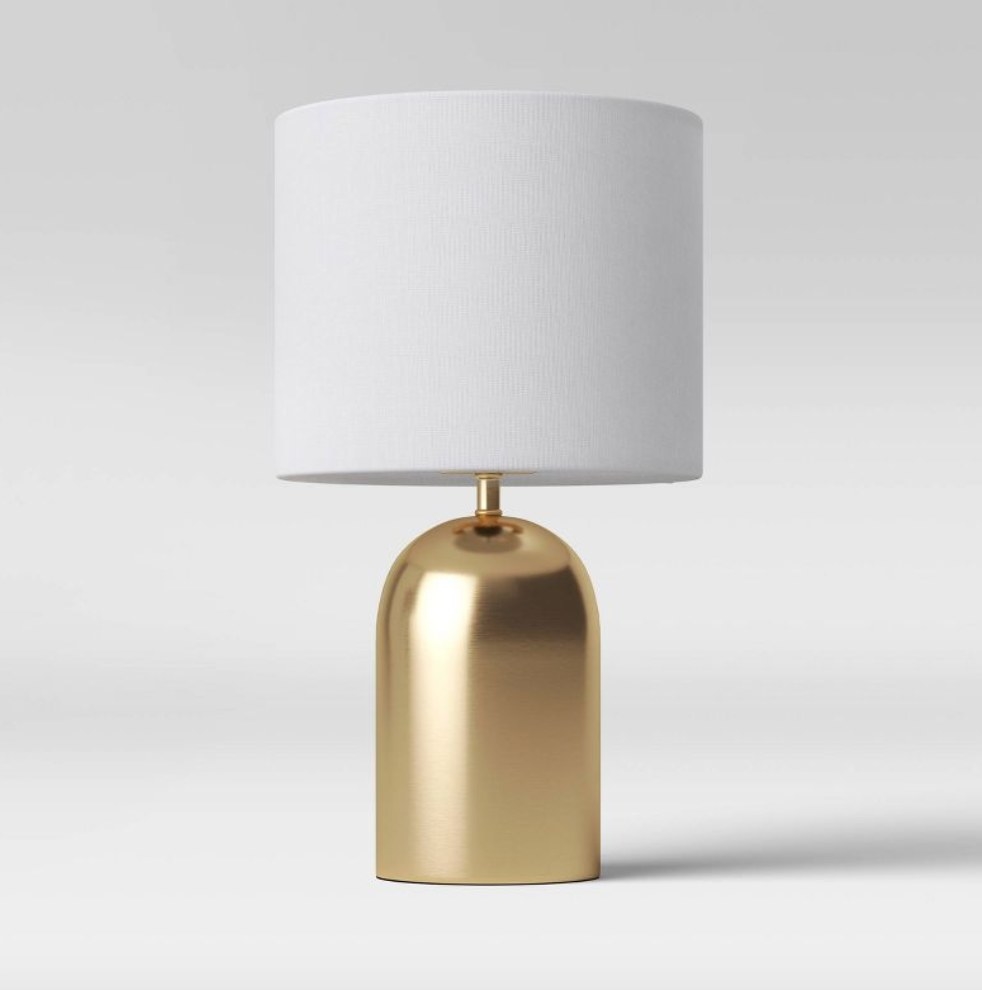 the gold table lamp