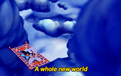 Gif of Aladdin&#x27;s &quot;A whole new world.&quot;
