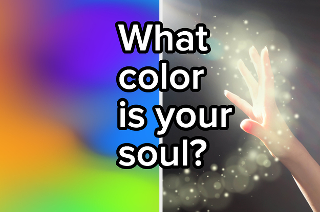 A rainbow is on the left labeled, "What color is your soul?" with another reaching on the right