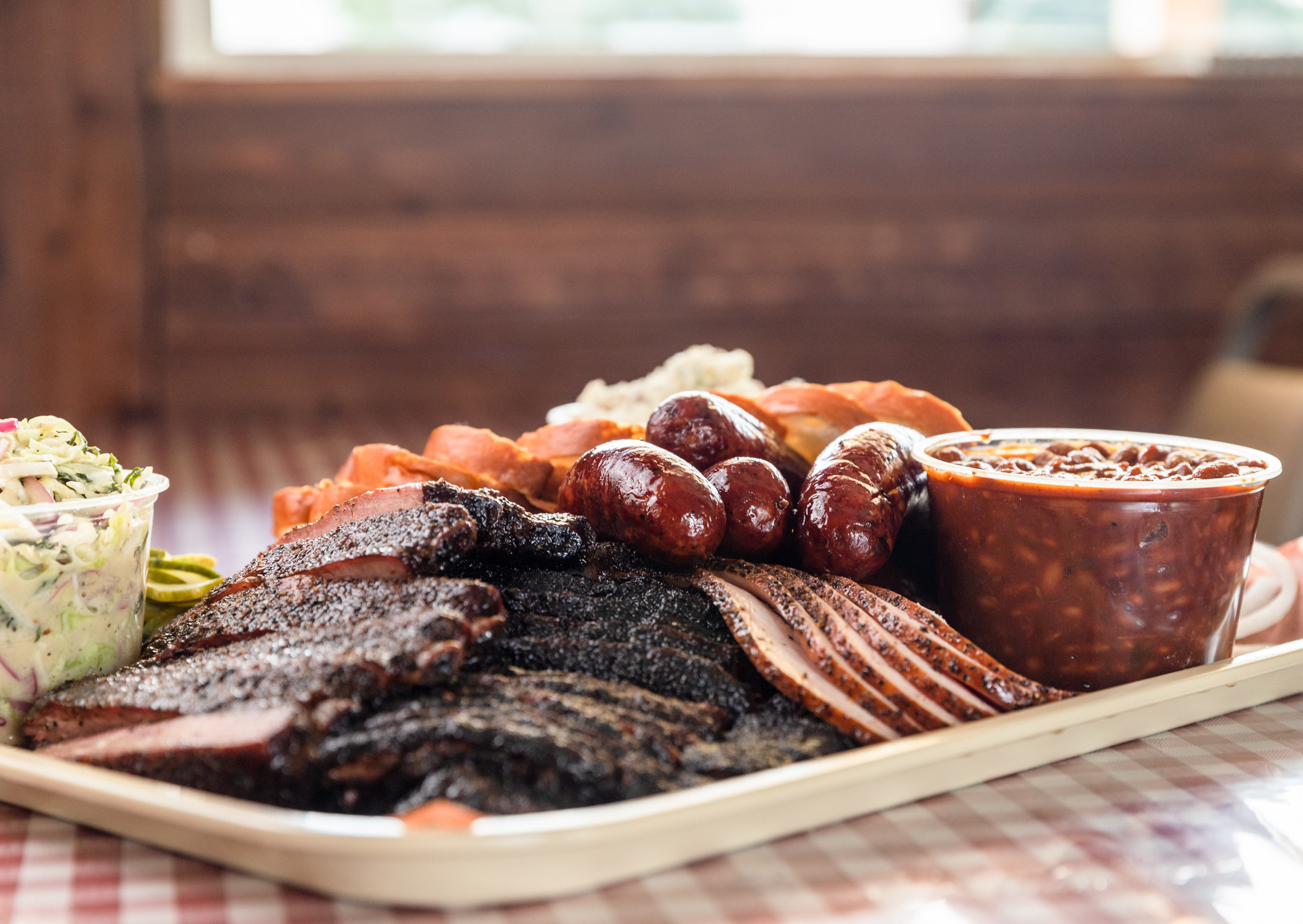 a plate of Texas BBQ
