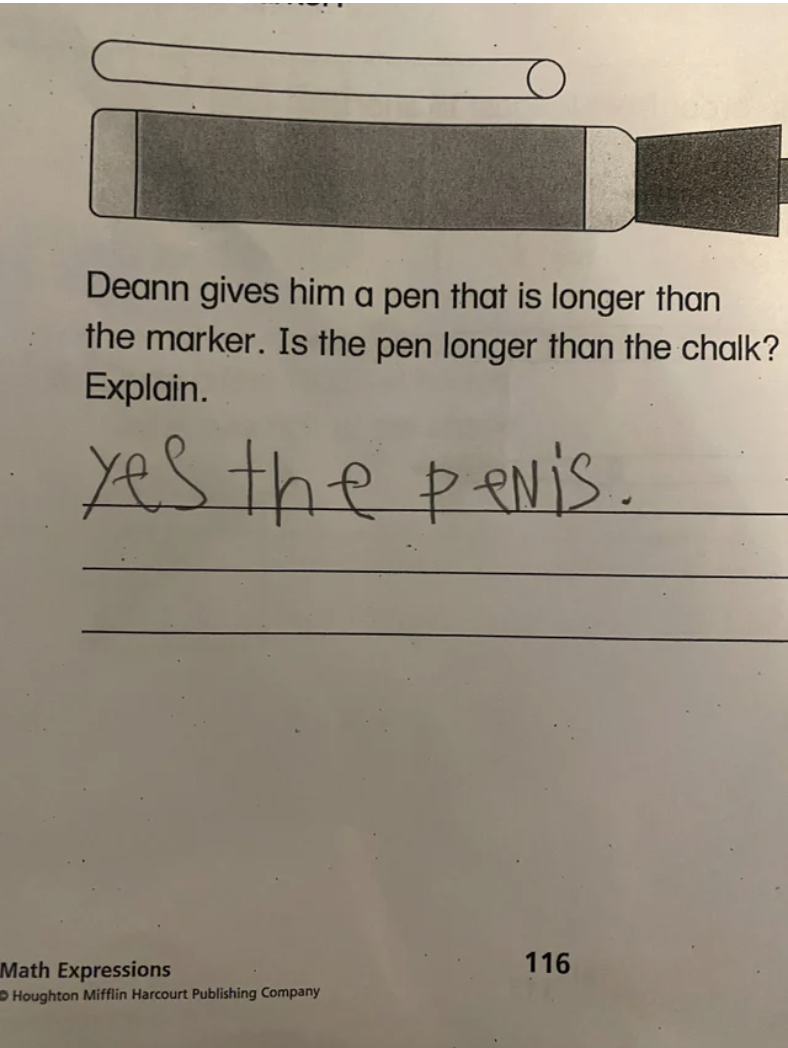 the sentence looks like it says, yes the penis