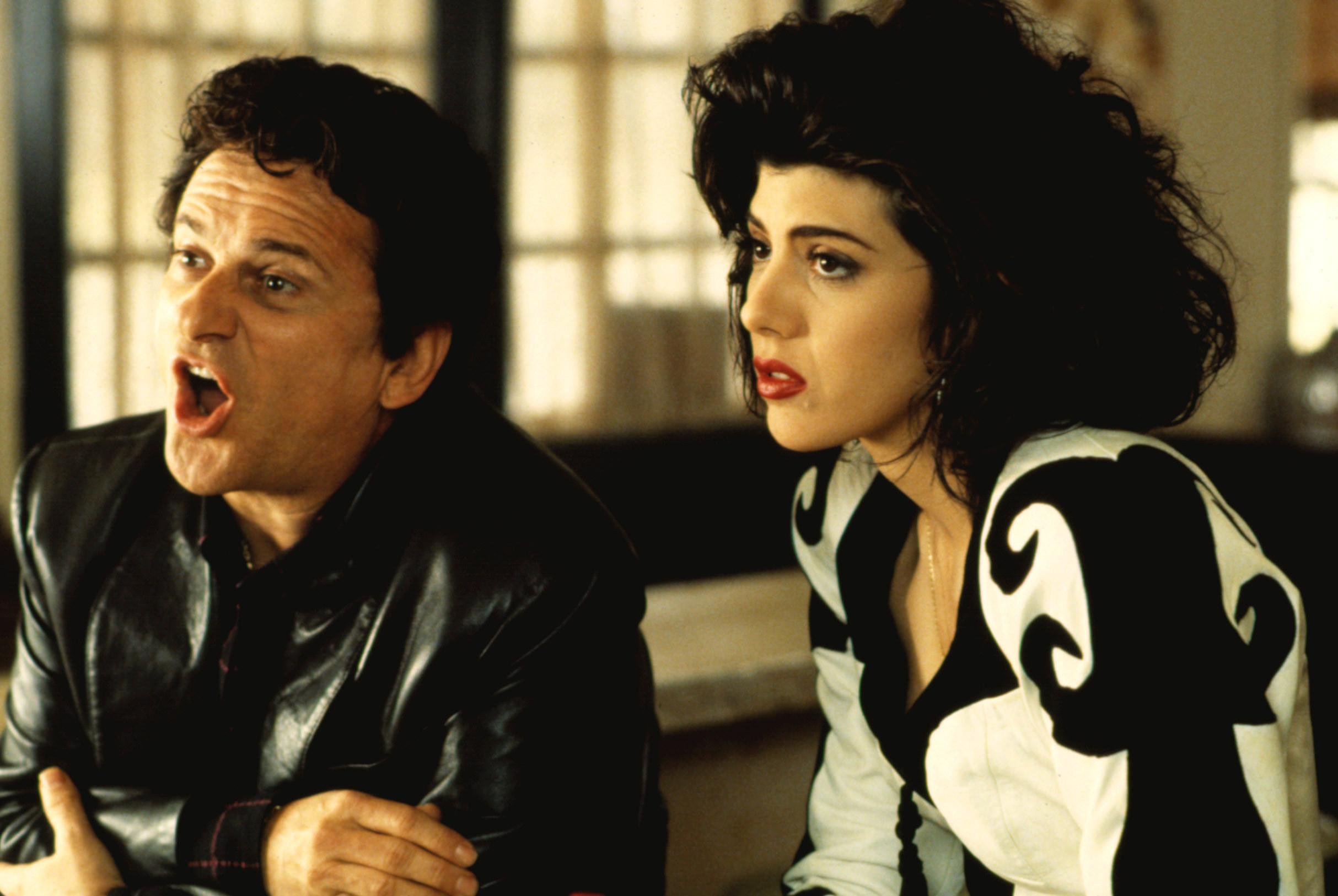 Joe Pesci as Vinny and Marisa Tomei as Mona Lisa are pictured during a scene in a diner for &quot;My Cousin Vinny&quot;