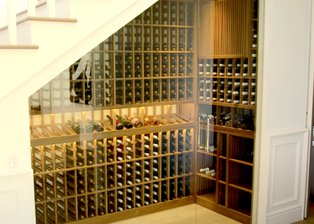 Staircase wine “cellar”