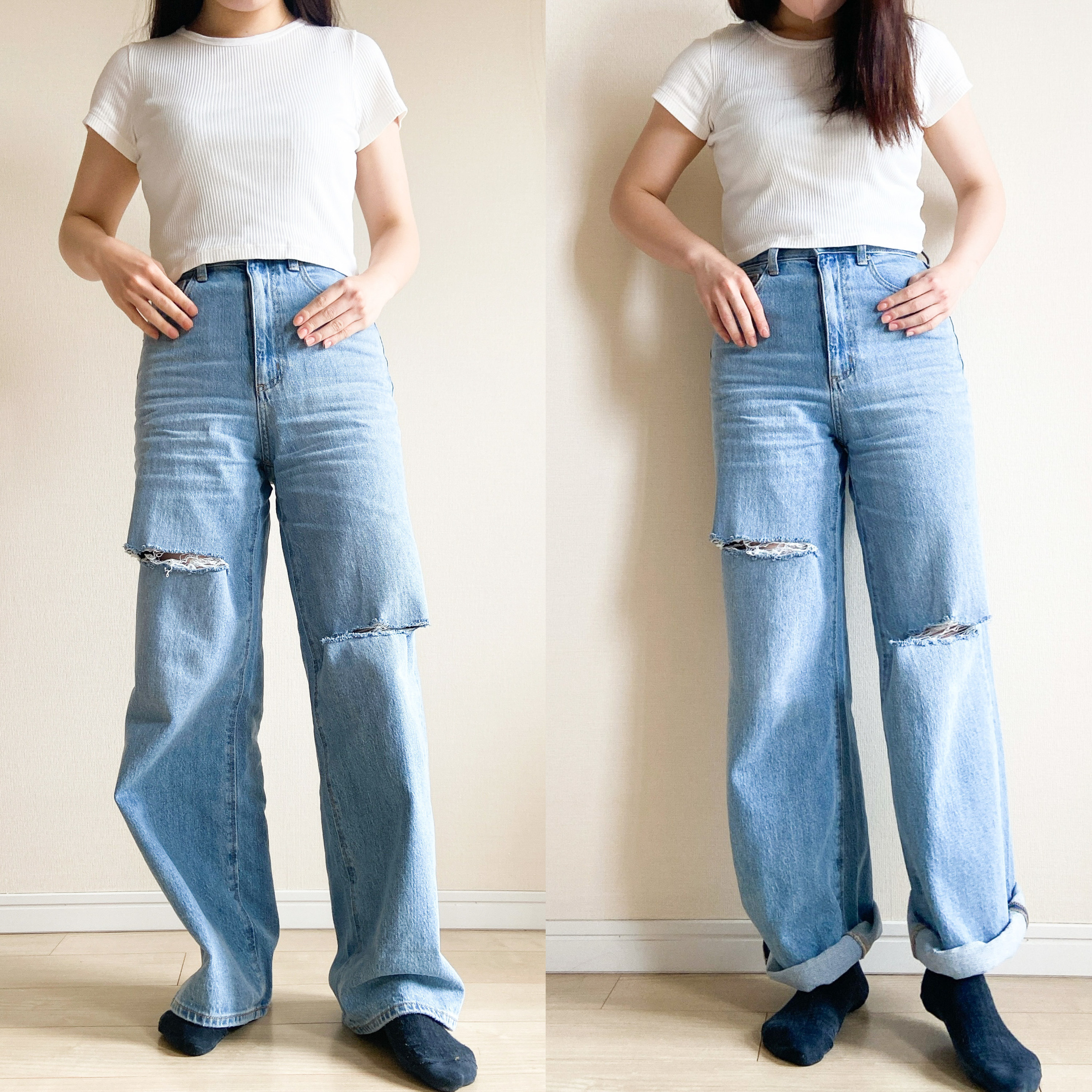 やっと理想のシルエットに出会えた…！GUの「2490円デニム」体型カバー