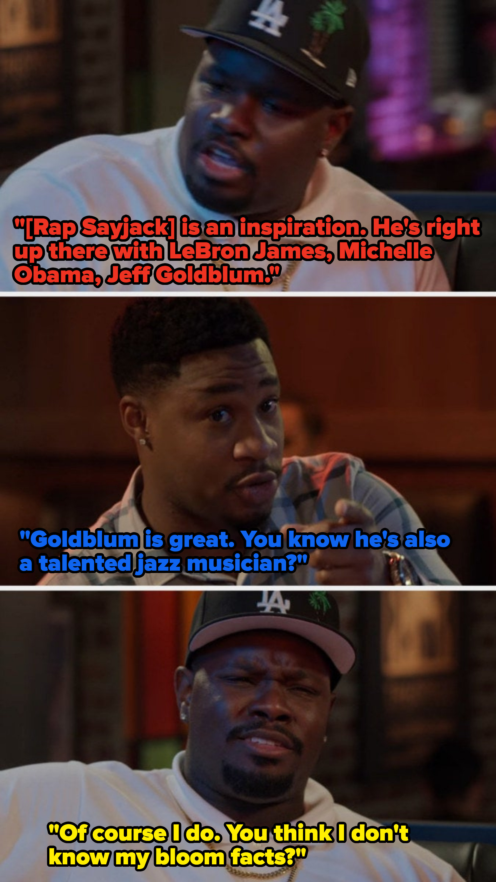 Sherm praises Rap Sayjack while making it clear that he knows his Jeff Goldblum facts
