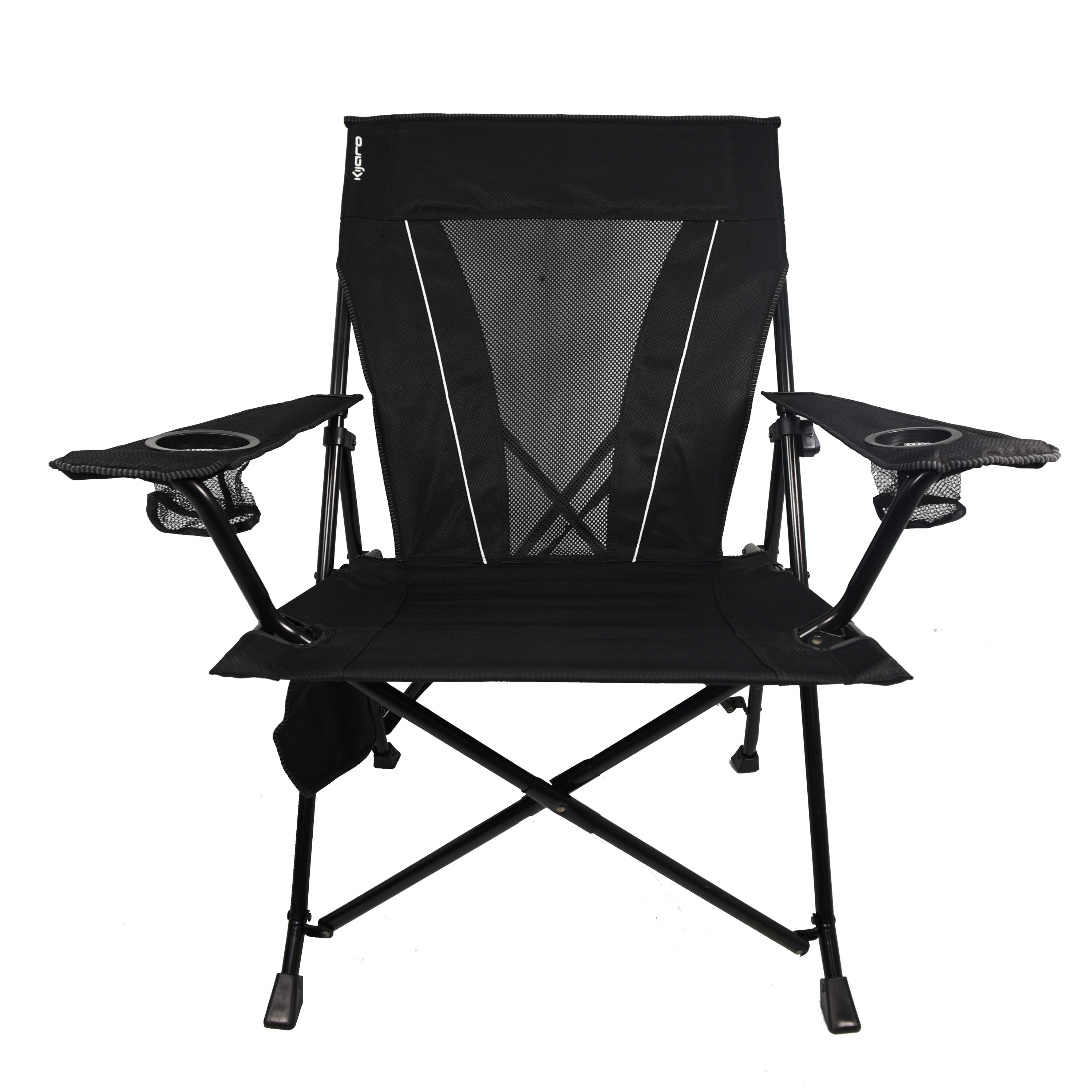 An image of a black camping and sports adult chair