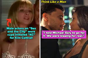 Kim Cattrall on "Sex and the City;" Michael Ealy and Taraji P. Henson in "Think Like a Man"