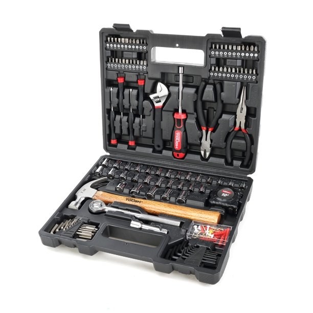 An image of a home repair toolkit that has 116 pieces in total