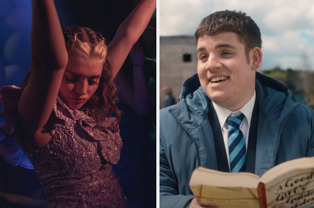 One character is on the left dancing with another reading a book