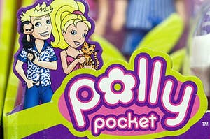 A label for Polly Pocket toys