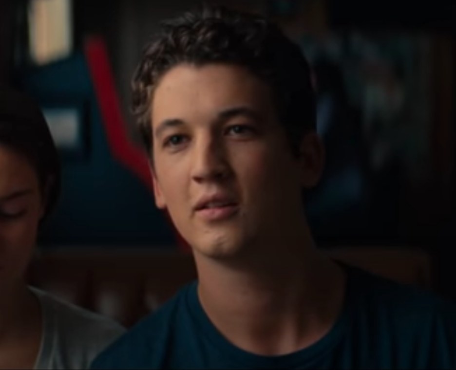 Miles Teller as Sutter brings Aimee to a restaurant to meet his father in &quot;The Spectacular Now&quot;