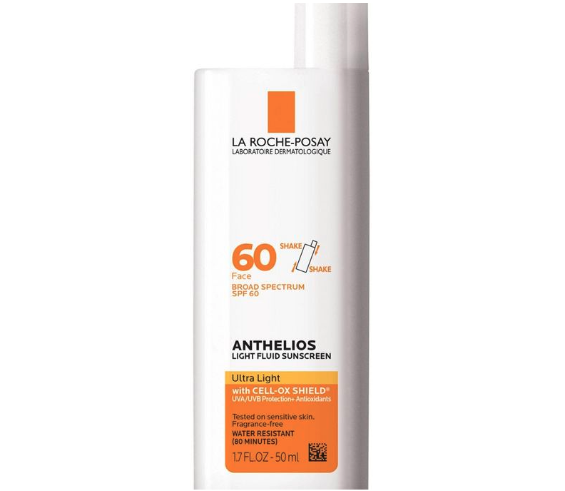 A bottle of the sunscreen