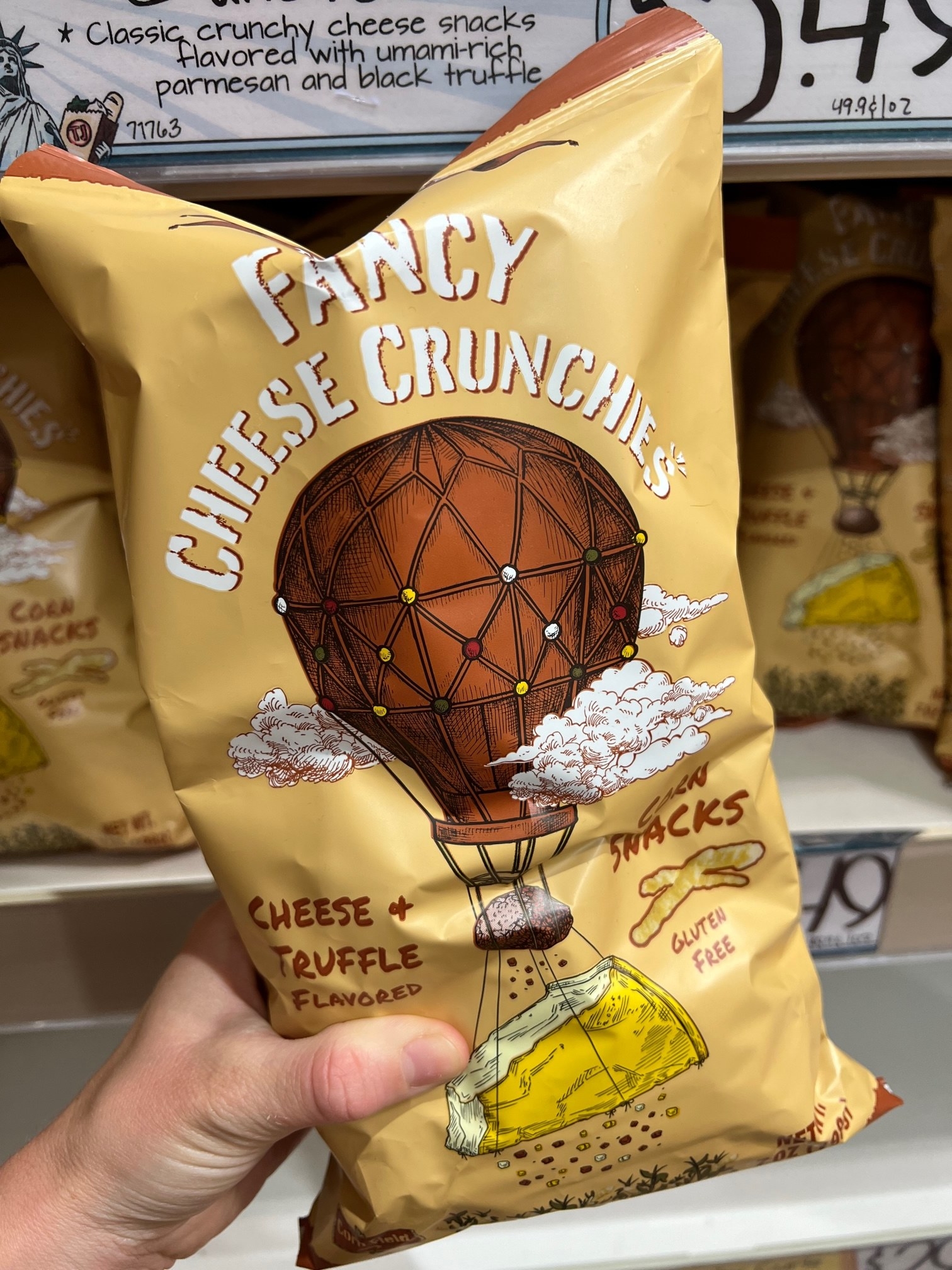 A bag of Fancy Cheese Crunchies