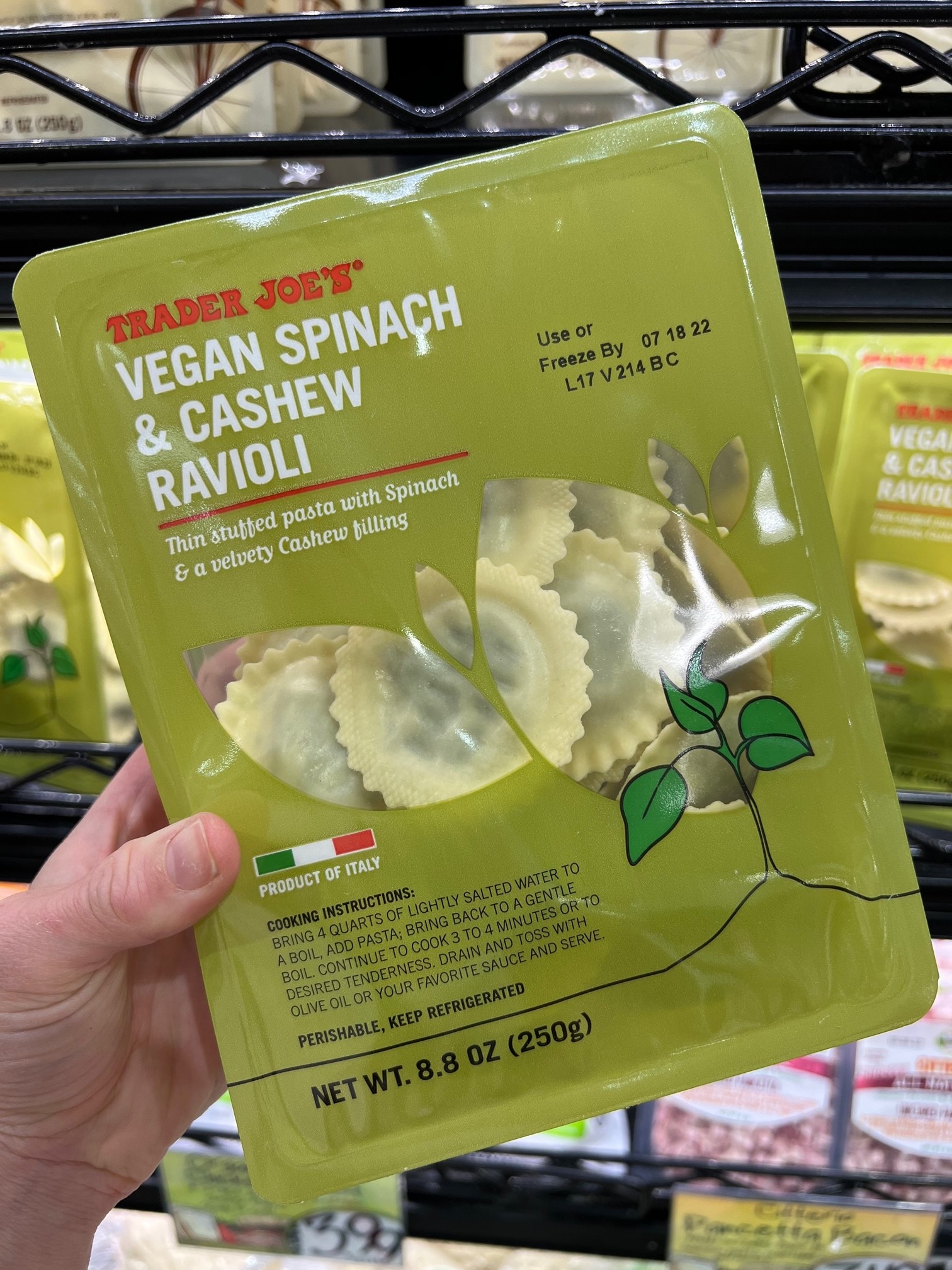 Vegan Spinach and Cashew Ravioli