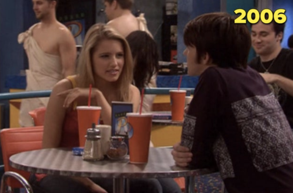 Dianna Agron at the movie theater on &quot;Drake &amp;amp; Josh&quot;