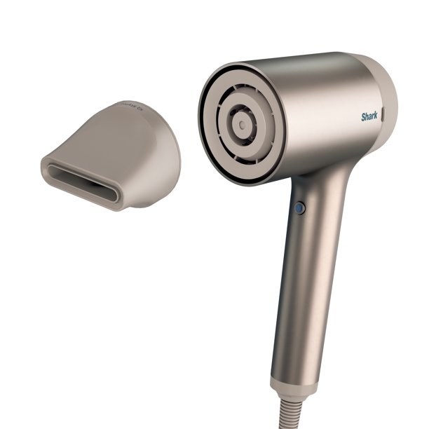 gold hair dryer with attachment