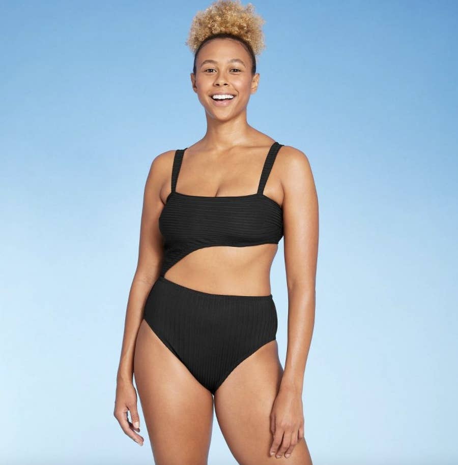 Target, Swim, Criss Cross Triangle V Neck Black Bikini Top Target Brand  New