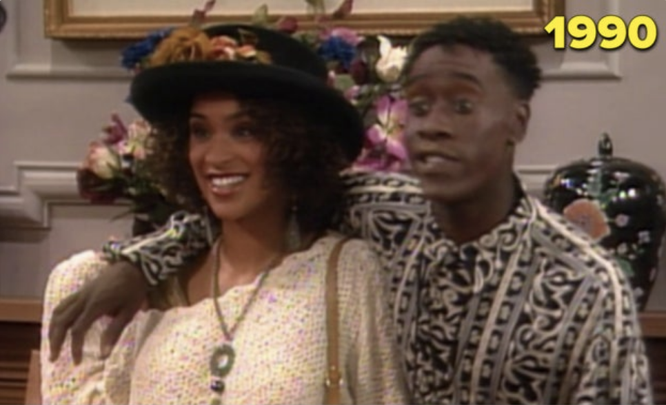 Don Cheadle in &quot;Fresh Prince&quot; with his arm around Hilary