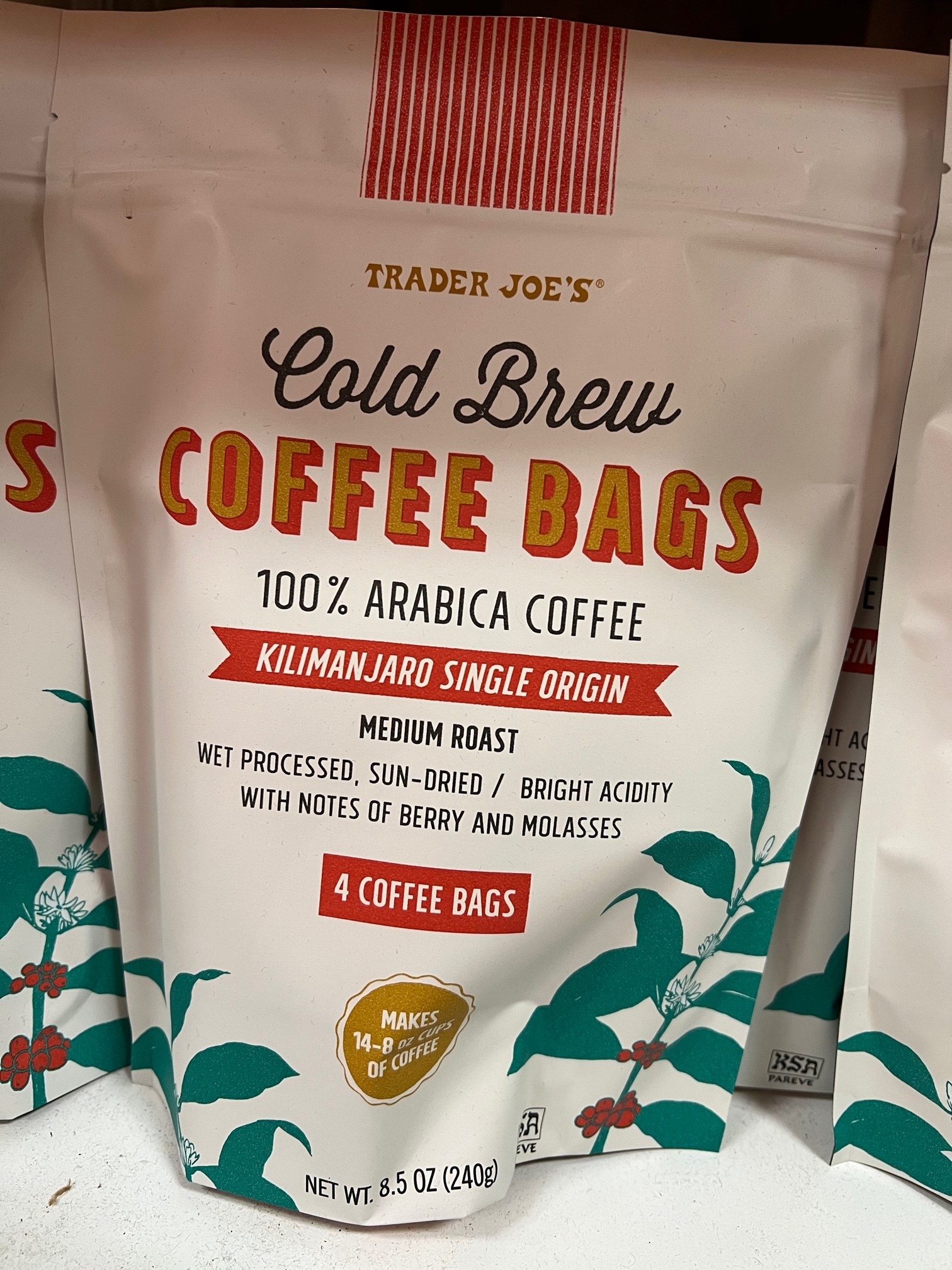 A bag of Cold Brew Coffee Bags