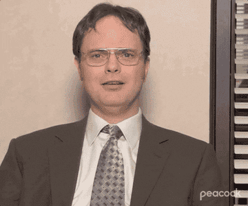 Dwight Schrute from The Office crying