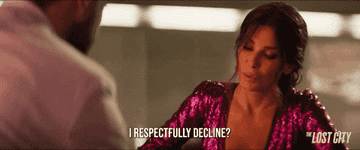 Sandra Bullock saying, &quot;I respectfully decline?&quot;