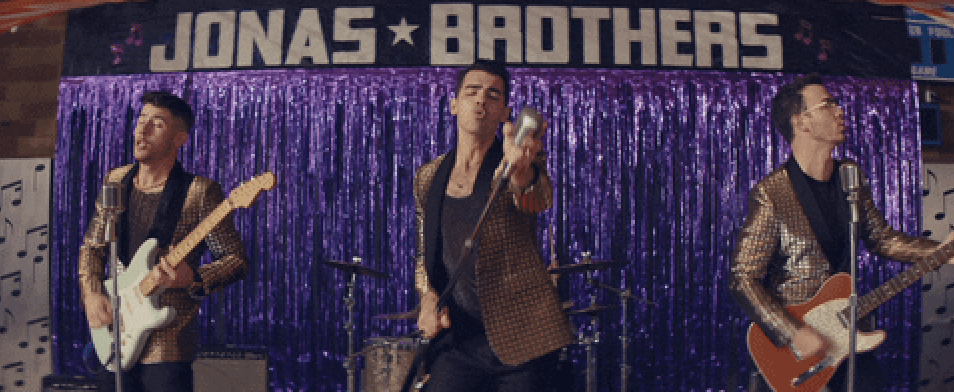 The Jonas Brothers performing