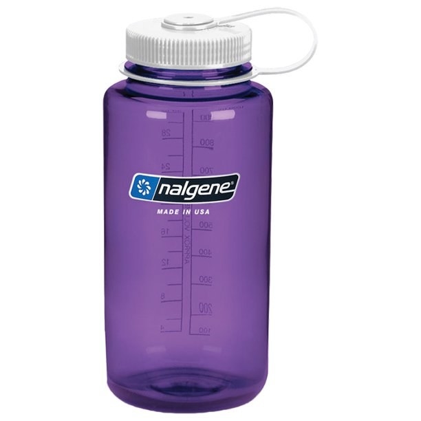 the water bottle in purple