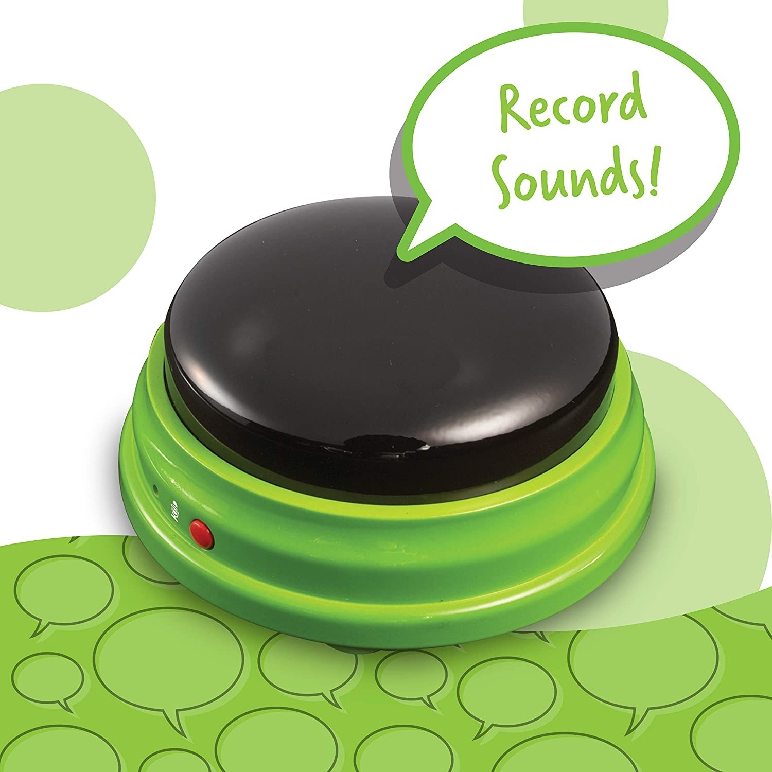 The button with a speech bubble coming from it that says &quot;record sounds&quot;