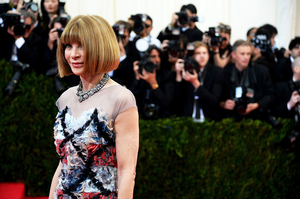 Anna Wintour on the gala stairs